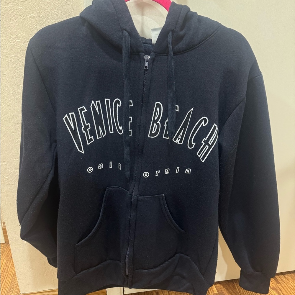 Navy Venice Beach Women's Zip-Up Hoodie